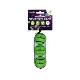 Produktbild von Dog Comets Hundespielzeug Neutron Star Tennisball mit Quietscher Orange Größe L 2er Pack
