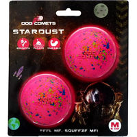 Produktbild von Dog Comets Hundespielzeug Stardust Ball Rosa aus Naturkautschuk Größe M 2er Pack - 2 x 6 cm