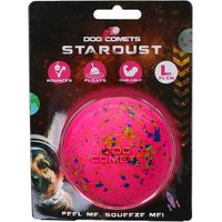Produktbild von Dog Comets Hundespielzeug Stardust Gummiball aus Naturkautschuk Rosa Größe L