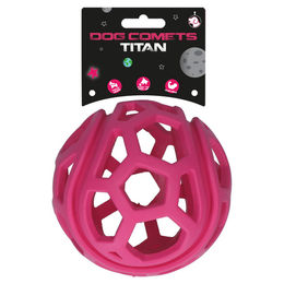Dog Comets Hundespielzeug Titan Ball aus Naturkautschuk Rosa Größe M 11,5 cm – Bild 1 von 8