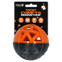 Produktbild von Dog Comets Moonstone Snackball Hundespielzeug aus Gummi Orange 9cm mit Quietscher