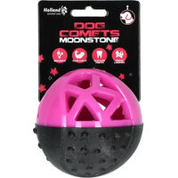 Produktbild von Dog Comets Moonstone Snackball Hundespielzeug aus Gummi rosa 9 cm mit Quietscher