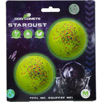 Produktbild von Dog Comets Stardust Hundespielzeug aus Naturkautschuk Grün Größe M 2er Pack