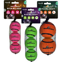 Produktbild von Dog Comets Starlight Hundespielzeug Tennisball aus Gummi Rosa Größe S 3er Pack