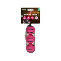 Produktbild von Dog Comets Starlight Hundespielzeug Tennisball Orange Gummi Größe S 3er Pack