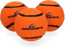Dog Comets Starlight Hundewurfspielzeug aus Gummi Orange Größe M 3er Pack - 3 x 6 cm – Bild 1 von 6