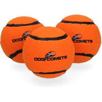 Produktbild von Dog Comets Starlight Hundewurfspielzeug aus Gummi Orange Größe M 3er Pack - 3 x 6 cm