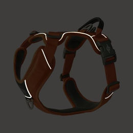 DOG Copenhagen Comfort Walk Pro Hundegeschirr aus Kunstleder wasserabweisend Blau Braun Größe S – Bild 1 von 8