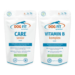 DOG FIT by PreThis Aufbau-Set für Senior Hunde mit Vitamin B, Hyaluron und B12 zur Unterstützung von Gelenken und Nerven, 120 Kapseln – Bild 1 von 1