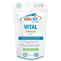 Produktbild von DOG FIT by PreThis® VITAL immun Kapseln zur Unterstützung von Immunsystem und Magen-Darm-Gesundheit für Hunde small 60 Stück