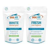 Produktbild von DOG FIT by PreThis WHITE dental plus & FRESH Dentalset für Hunde zur Zahnpflege gegen Zahnstein und Mundgeruch 80g Topping