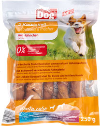 DOG Kausnack Kaurollen Huhn und Rind ohne Zucker für kleine und mittlere Hunde 250g – Bild 1 von 1