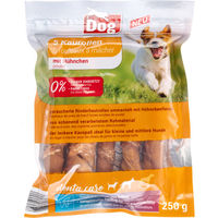 Produktbild von DOG Kausnack Kaurollen Huhn und Rind ohne Zucker für kleine und mittlere Hunde 250g