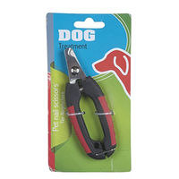 Produktbild von Dog Krallenschere für Hunde und Katzen zur Krallenpflege aus Metall und Kunststoff in Schwarz - 12,5 cm