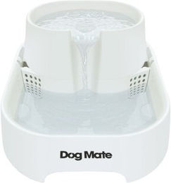 Produktbild von Dog Mate Großer zweistufiger Trinkbrunnen für Haustiere aus Kunststoff in Weiß mit 6 Litern Fassungsvermögen