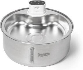Dog Mate Kabelloser Trinkbrunnen aus Edelstahl für Haustiere in Silber – Bild 1 von 3