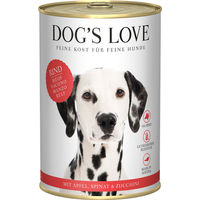 Produktbild von Dog's Love Adult Hunde Nassfutter Rind mit Stückchen in Sauce getreidefrei und monoprotein 6 x 400 g - 6 x 400 g