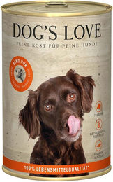 Produktbild von Dog's Love B.A.R.F. Rind Pur Hundefutter für alle Altersstufen 6x400g