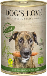 Produktbild von Dog's Love Bio Gartenernte Vegan Nassfutter für Hunde mit Gemüse und Obst 6x400g