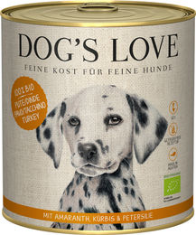 Dog's Love Bio Hund Nassfutter Pute mit Amaranth, Kürbis und Petersilie 6 x 800 g - 6 x 800 g – Bild 1 von 4