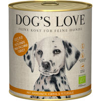 Produktbild von Dog's Love Bio Hund Nassfutter Pute mit Amaranth, Kürbis und Petersilie 6 x 800 g - 6 x 800 g
