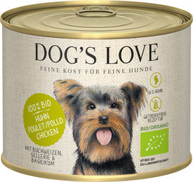 Dog's Love Bio Hunde Nassfutter Huhn mit Buchweizen Sellerie und Basilikum Adult 6 x 200 g - 200 g – Bild 1 von 3