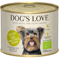 Produktbild von Dog's Love Bio Hunde Nassfutter Huhn mit Buchweizen Sellerie und Basilikum Adult 6 x 200 g - 200 g