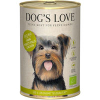 Produktbild von Dog's Love Bio Hundefutter Huhn mit Buchweizen Sellerie und Basilikum Getreidefrei Adult 12x400g