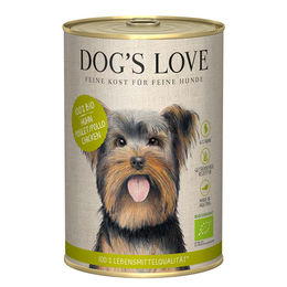 Dog's Love Bio Hundefutter Huhn mit Buchweizen Sellerie und Basilikum Getreidefrei Stückchen in Sauce 12x400g – Bild 1 von 2
