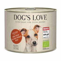 Dog's Love Bio Hundefutter Nassfutter Rind mit Reis, Apfel und Zucchini 6 x 200 g - 6 x 200 g – Bild 1 von 3