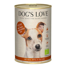 Dog's Love Bio Hundefutter Rind mit Reis Apfel und Zucchini Adult 12x400g – Bild 1 von 2