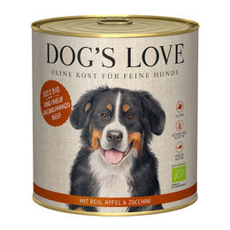 Dog's Love Bio Hundefutter Rind mit Reis Apfel und Zucchini Adult 12x800g – Bild 1 von 2