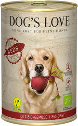 Produktbild von Dog's Love Bio Reds Vegan Nassfutter für Hunde ohne tierisches Protein 6x400g
