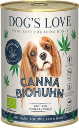 Dog's Love Canna Bio Hunde Nassfutter Huhn mit Hanf Monoprotein Adult 400 g - 400 g – Bild 1 von 2