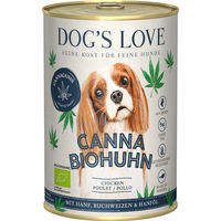 Produktbild von Dog's Love Canna Bio Hunde Nassfutter Huhn mit Hanf Monoprotein Adult 400 g - 400 g