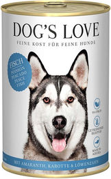 Produktbild von Dog's Love Classic Hundefutter Fisch mit Amaranth, Karotte und Löwenzahn für Adult 6x400g