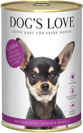 Produktbild von Dog's Love Classic Hundefutter Lamm mit Kartoffel Kürbis und Marille ohne Konservierungsstoffe 6x400g