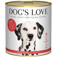 Produktbild von Dog's Love Classic Hundefutter Rind mit Apfel, Spinat und Zucchini Monoprotein 12x800g