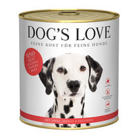 Produktbild von Dog's Love Classic Hundefutter Rind mit Apfel, Spinat und Zucchini Monoprotein 12x800g