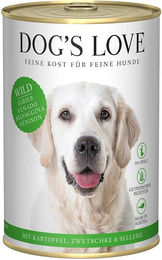 Produktbild von Dog's Love Classic Wild Hundefutter mit Kartoffel, Zwetschge und Sellerie Monoprotein Adult 6x400g