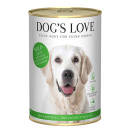 Dog's Love Classic Wild Hundefutter Monoprotein mit Kartoffel, Zwetschge und Sellerie Adult 12x400g – Bild 1 von 2