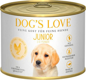 Dog's Love Hund Nassfutter Junior Geflügel 6 x 200 g - 6 x 200 g – Bild 1 von 4