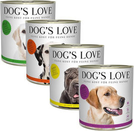 Produktbild von Dog's Love Hundefutter Mixpaket für alle Altersstufen 24x800g
