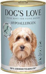 Produktbild von Dog's Love Hypoallergenes Hundefutter Ente mit Topinambur und Karotten 6x400g