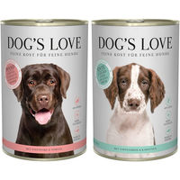 Produktbild von Dog's Love Hypoallergenes Hundefutter Mixpaket für Adult und Senior 12x400g