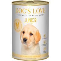 Produktbild von Dog's Love Junior Hundefutter Geflügel mit Zucchini und Apfel getreidefrei 6x400g