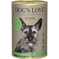 Produktbild von Dog's Love Nassfutter für Hunde Senior Wild Monoprotein mit Zucchini und Johanniskraut 6 x 400 g - 6 x 400 g