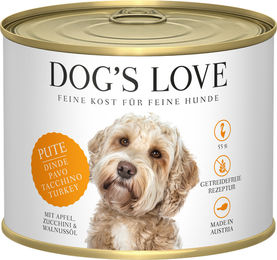 Dog's Love Premium Hund Nassfutter Adult Pute Getreidefrei und Glutenfrei 6 x 200 g - 6 x 200 g – Bild 1 von 2