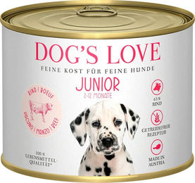 Dog's Love Premium Hund Nassfutter Junior Rind mit hohem Fleischanteil 6 x 200 g - 6 x 200 g – Bild 1 von 4