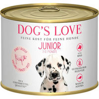 Produktbild von Dog's Love Premium Hund Nassfutter Junior Rind mit hohem Fleischanteil 6 x 200 g - 6 x 200 g